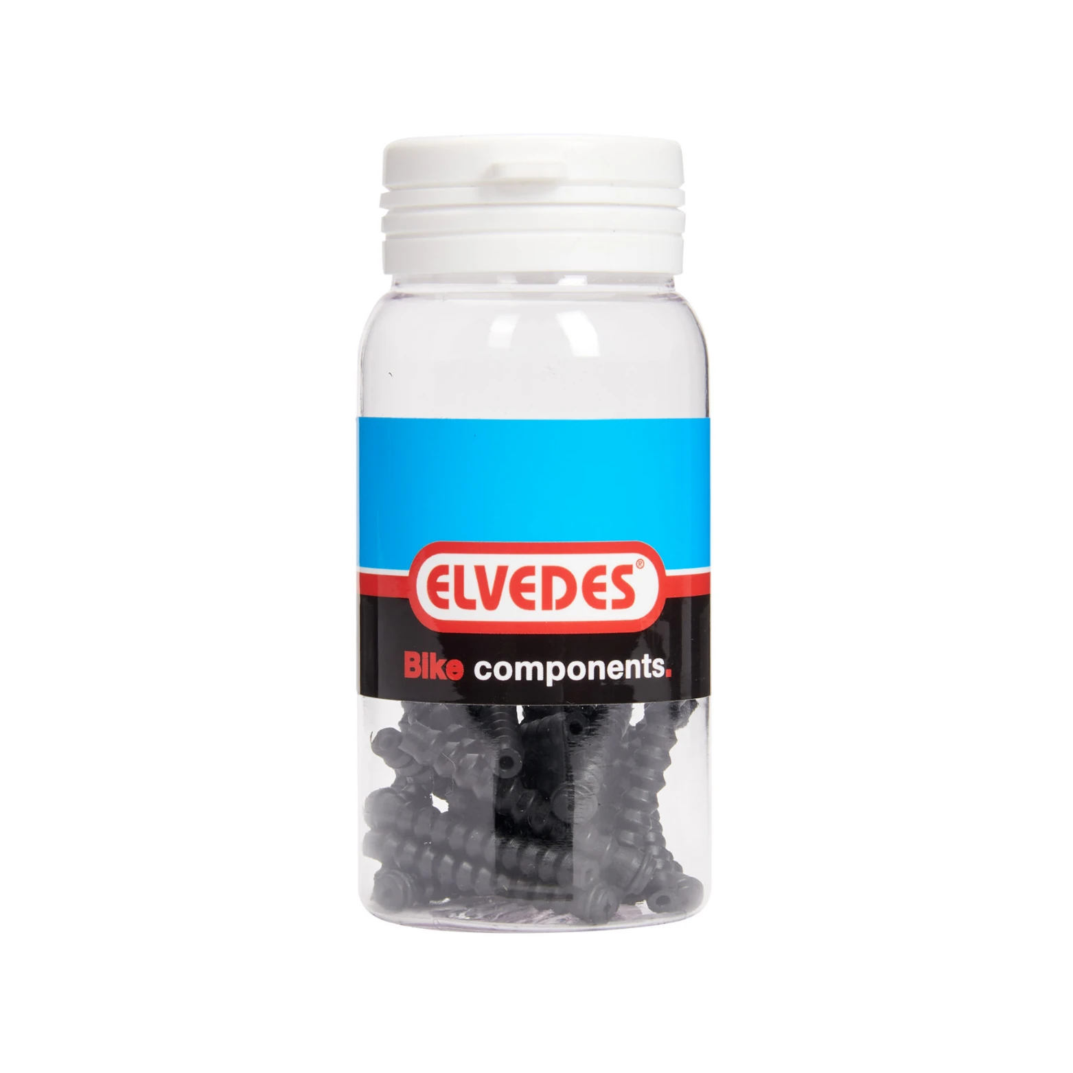 Elvedes rubber balgjes zwart 0.8-1.2mm. 25 stuks in pot AE-trading