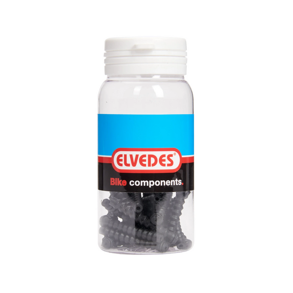 Elvedes rubber balgjes zwart 0.8-1.2mm. 25 stuks in pot - AE-trading