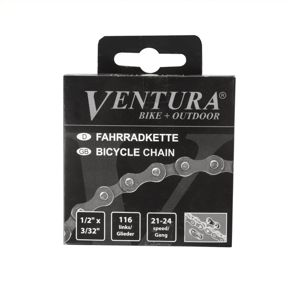 Ventura Ketting 8 speed, 1/2x3/32 116L grijs/bruin (hangverpakking) - AE-trading