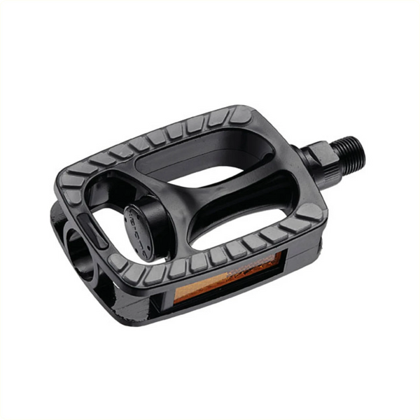 Union pedalen SP-813. 9/16" Kunststof, zwart grijs non-slip (hangverpakking) - AE-trading