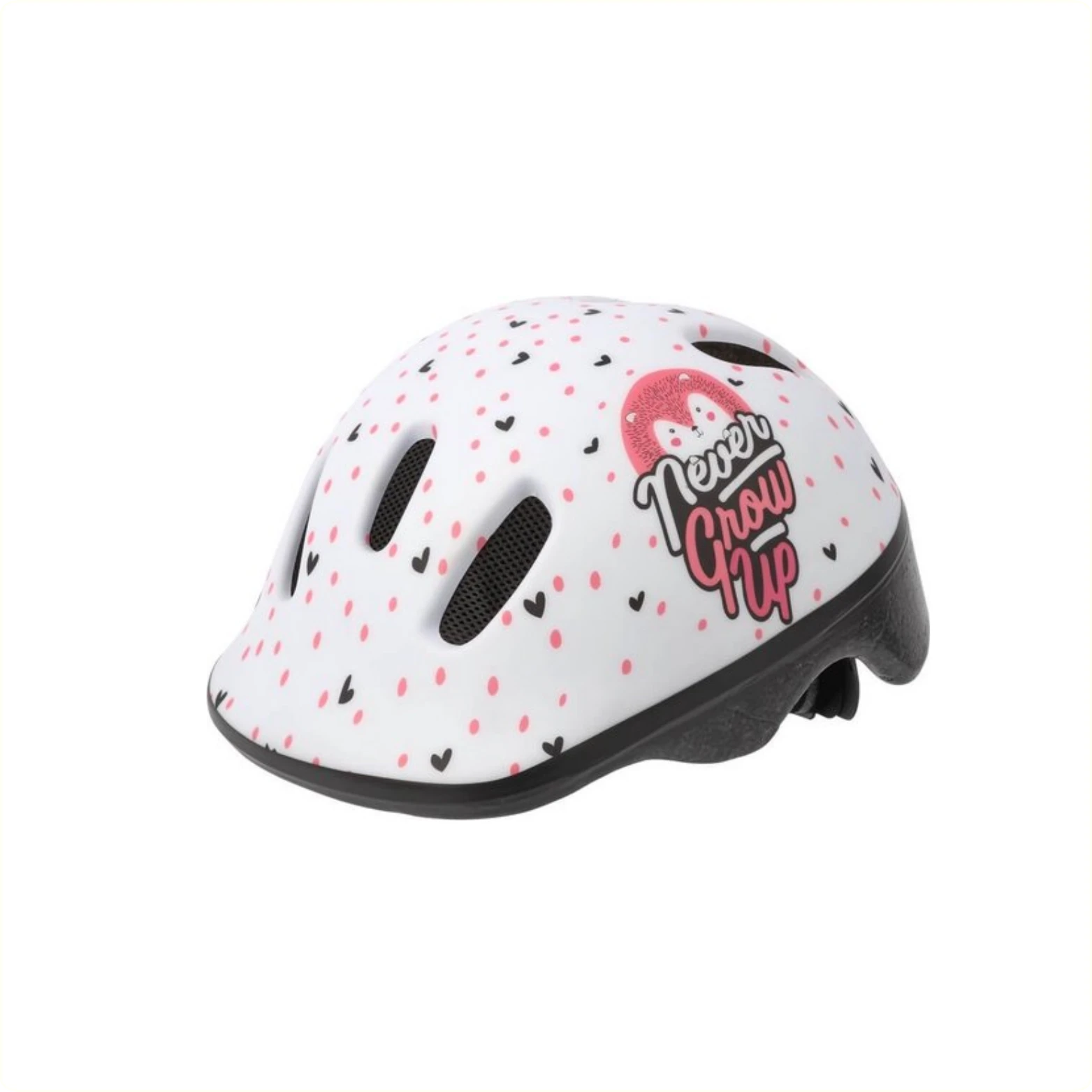 Polisport kinderhelm Hoggy. maat: XXS (44/48 cm), kleur: wit/roze mat - AE-trading