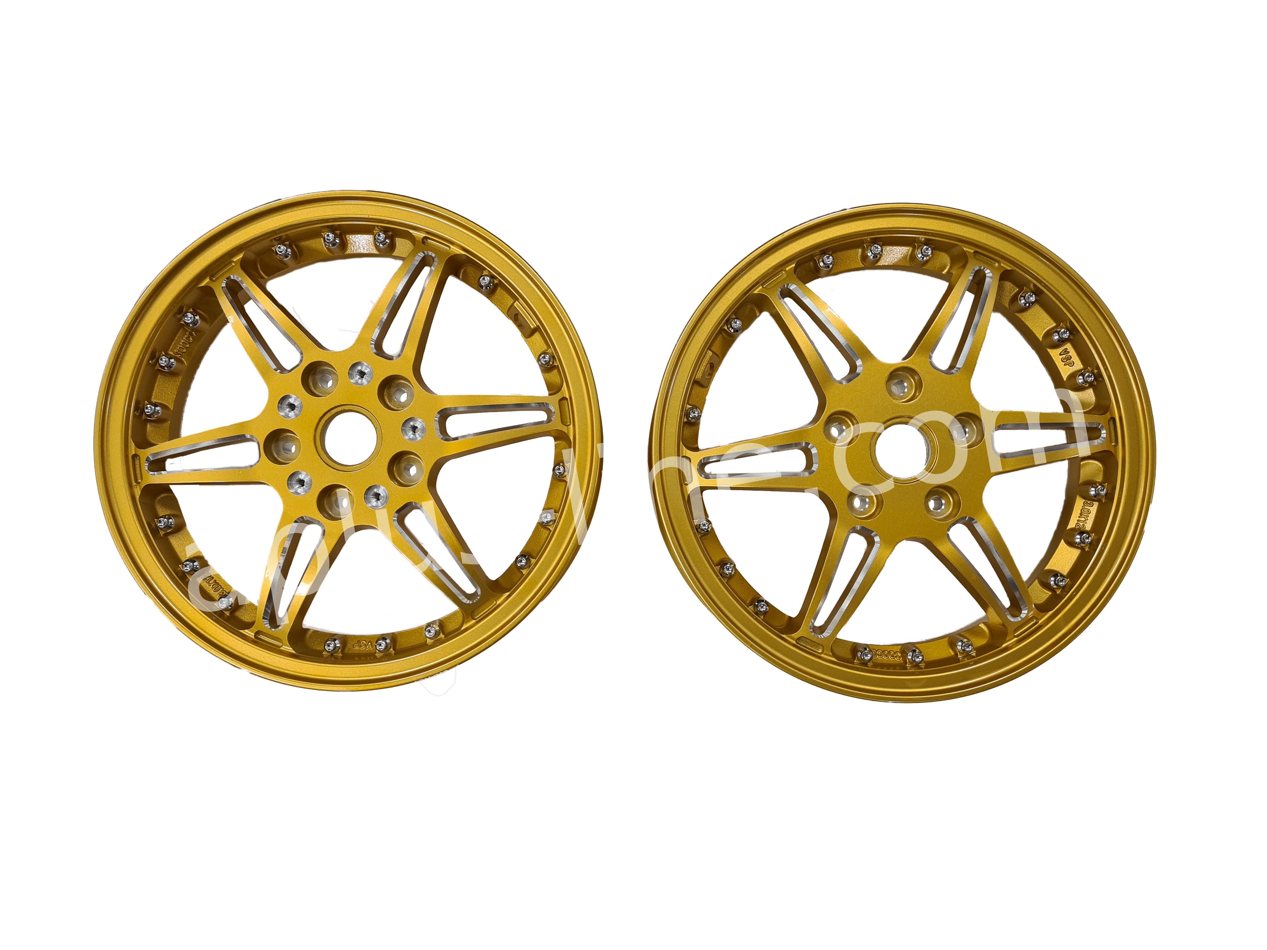 Velgen Set 12'' Aplus (Voor + Achter) Passend Op Vespa Gts Gold Edition Sport - AE-trading