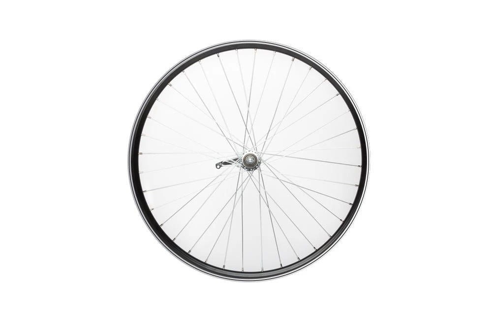 Achterwiel 28x1 5/x1 3/8 Zwarte hoge aluminium velg KT remnaaf Geslepen remvlakken. - AE-trading