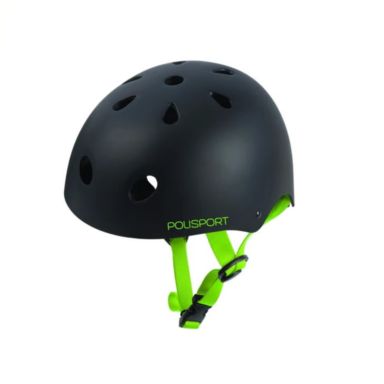 Polisport kinderhelm grafity. maat: S (53/55 cm), kleur: zwart/groen - AE-trading