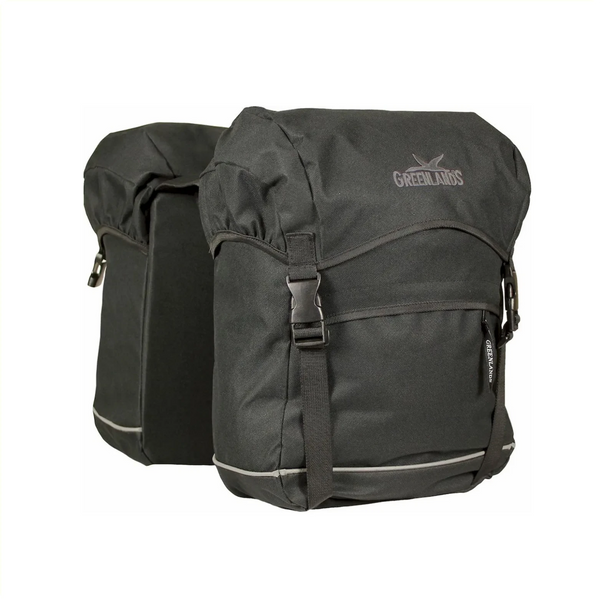 Greenlands Tas, Travel bag double, (2x)30x37x17 cm 20L. small. Passend op de meest gangbare bagagedragers, zwart - AE-trading