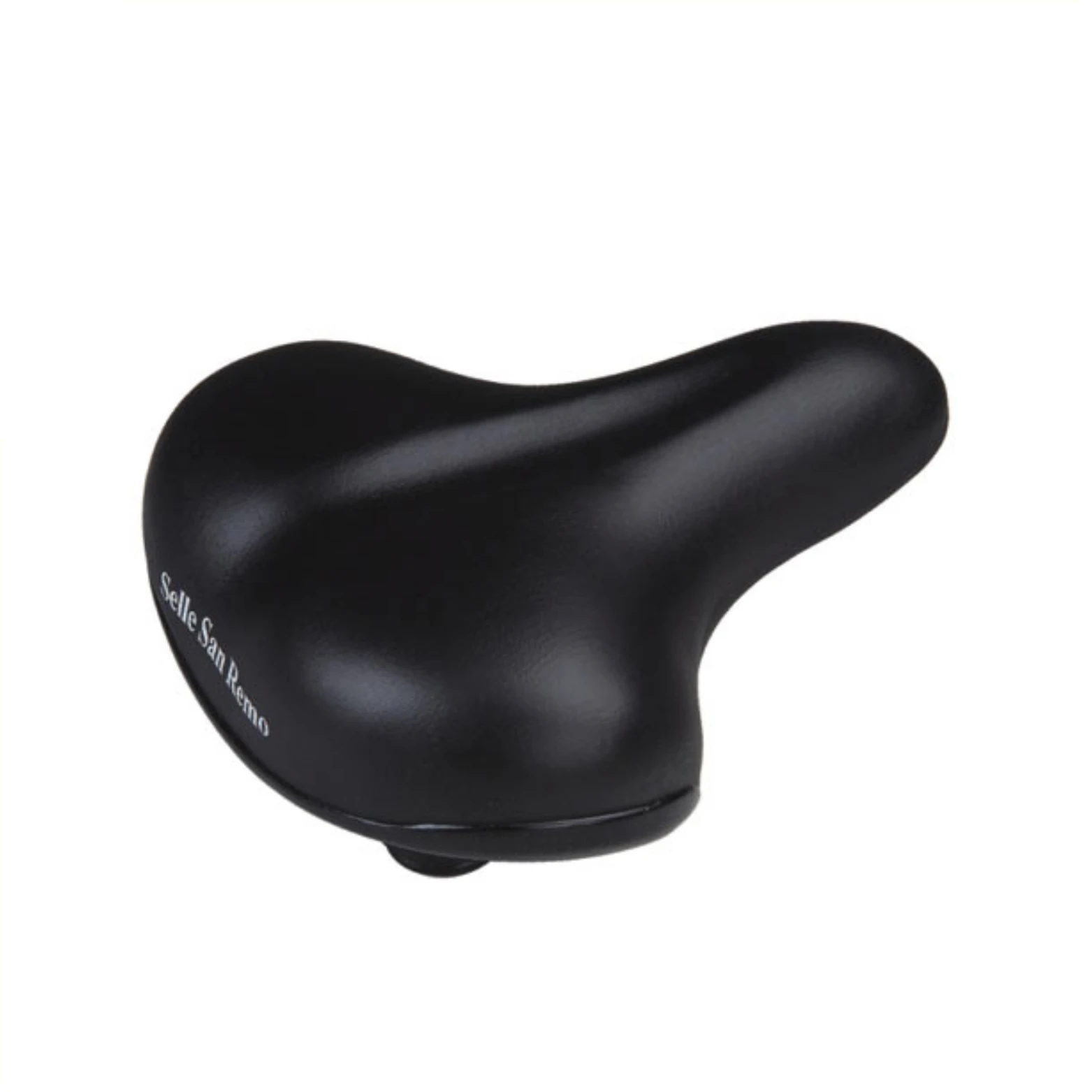 Selle San Remo Citybike Zadel met Elastomeer Schokabsorptie, Zwart, Inclusief Zadelstrop (Werkplaatsverpakking) AE-trading