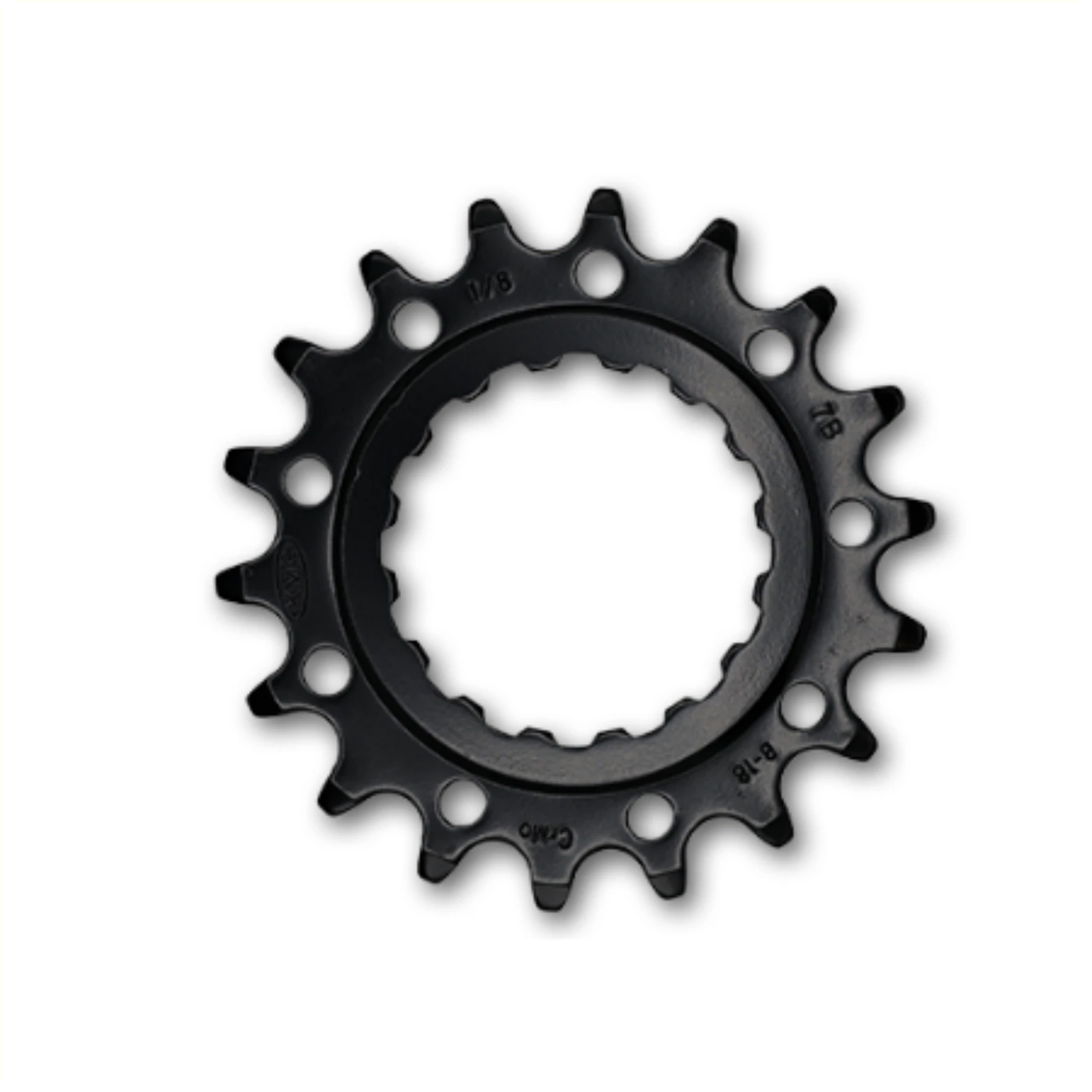KMC tandwiel F Bosch Front 18T Chromoly Black 1/2x1/8" Extra hard chromoly staal voor langere levensduur. Speciaal ontworpen (10.000 km) tandwiel voor mid-moto E-bikes - AE-trading