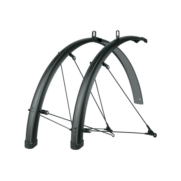SKS bleumels Stripes 55mm spatbord set, zwart - AE-trading