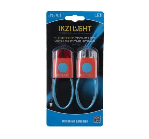 IkziLight Mini Rood LED Verlichtingsset met Siliconen Bevestiging (Inclusief Batterijen) - AE-trading