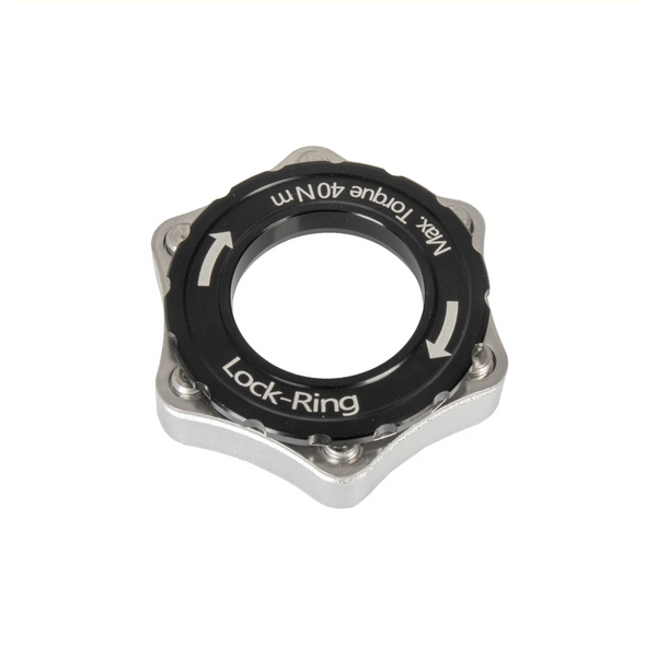 Adapter voor het monteren van een 6-bout remschijf op een centerlock naaf. - AE-trading