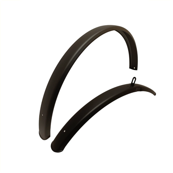 Spatbord set voor oa Transport-fietsen. 60mm breed, mat zwart, (Avalon Style en Cargo) - AE-trading