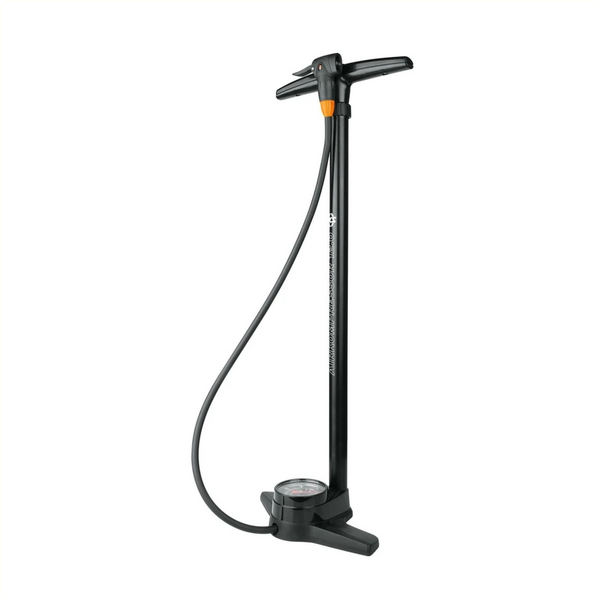 SKS Airkompressor 12.0 pomp, hogedruk pomp met manometer. Geschikt voor alle ventielen. max 12 bar/174 PSI, stalen pompbuis en kunststof voet - AE-trading