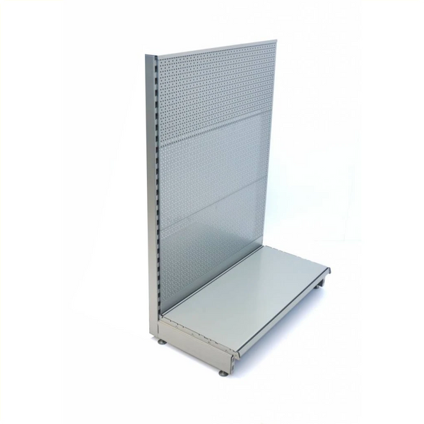 Stellingwand Gondola 1 meter breed (vrijstaand) 141x8x3 cm, voetdiepte 37/16cm leverbaar in RAL 9001 (wit) Ral 7012 (donker grijs) RAL 9006 (zilver) Leverbaar binnen ons eigen vervoer gebied. Voor verzenden buiten ons eigen vervoer gebied neem contact ... - AE-trading