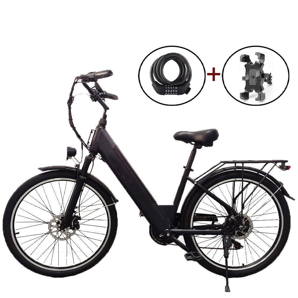 Anroc CS20 Elektrische Stadsfiets - 250W - E-bike - Zwart AE-trading