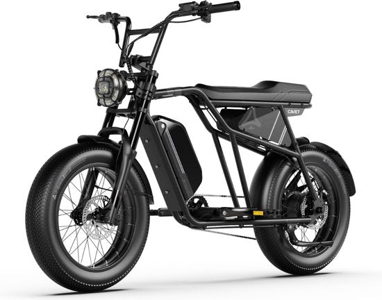 A-Spadz CAVET Air Fatbike - 20 Inch - 250W Motor - 7 Versnellingen - 100 km Actieradius - Hydraulische Schijfremmen - Zwart - AE-trading