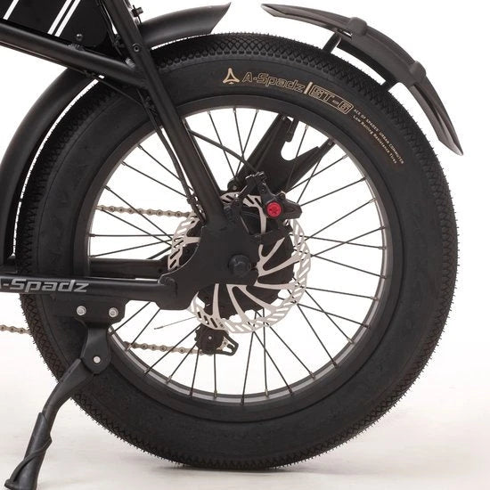 A-Spadz CAVET Air Fatbike - 20 Inch - 250W Motor - 7 Versnellingen - 100 km Actieradius - Hydraulische Schijfremmen - Zwart - AE-trading