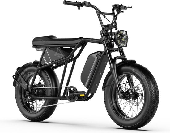A-Spadz CAVET Air Fatbike - 20 Inch - 250W Motor - 7 Versnellingen - 100 km Actieradius - Hydraulische Schijfremmen - Zwart - AE-trading