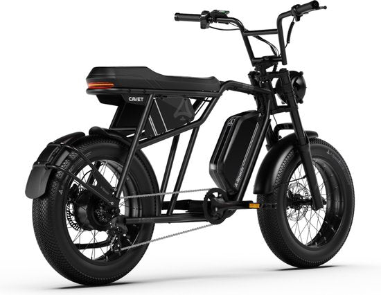 A-Spadz CAVET Air Fatbike - 20 Inch - 250W Motor - 7 Versnellingen - 100 km Actieradius - Hydraulische Schijfremmen - Zwart - AE-trading