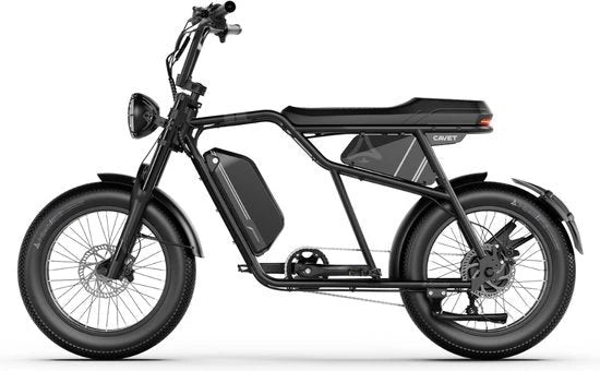 A-Spadz CAVET Air Fatbike - 20 Inch - 250W Motor - 7 Versnellingen - 100 km Actieradius - Hydraulische Schijfremmen - Zwart - AE-trading