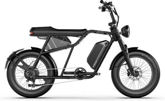A-Spadz CAVET Air Fatbike - 20 Inch - 250W Motor - 7 Versnellingen - 100 km Actieradius - Hydraulische Schijfremmen - Zwart - AE-trading