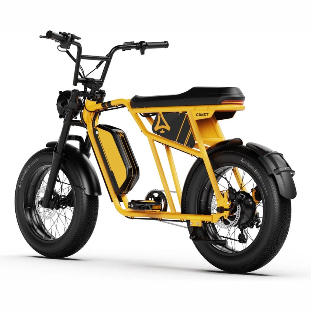 A-Spadz CAVET Air - Fatbike - 20 Inch - 250W Motor - 7 Versnellingen - 100 km Actieradius - Hydraulische Schijfremmen - Geel