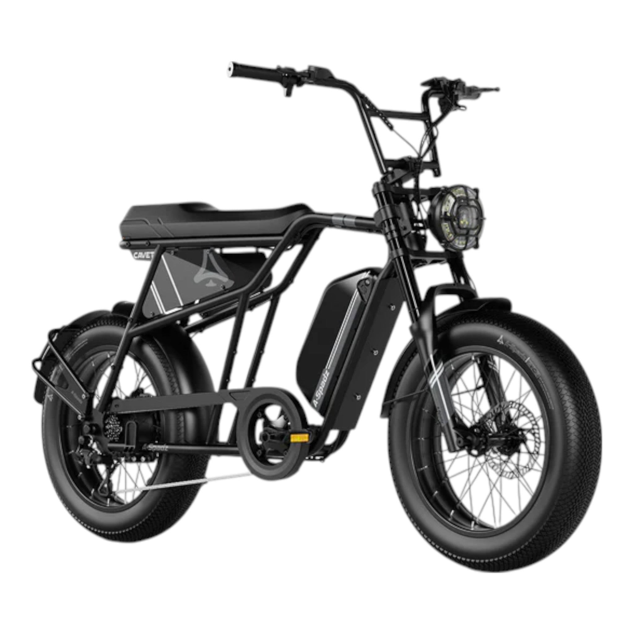 A-Spadz CAVET Air Fatbike - 20 Inch - 250W Motor - 7 Versnellingen - 100 km Actieradius - Hydraulische Schijfremmen - Zwart - AE-trading