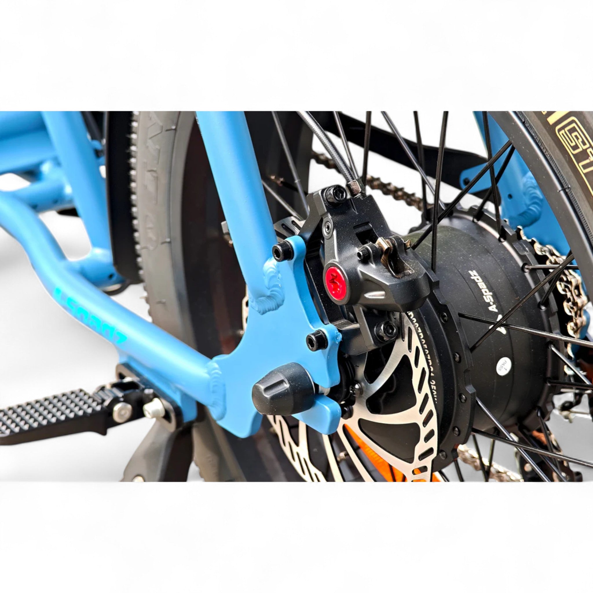 A-Spadz CAVET Air - Fatbike - 20 Inch - 250W Motor - 7 Versnellingen - 100 km Actieradius - Hydraulische Schijfremmen - Blauw - AE-trading