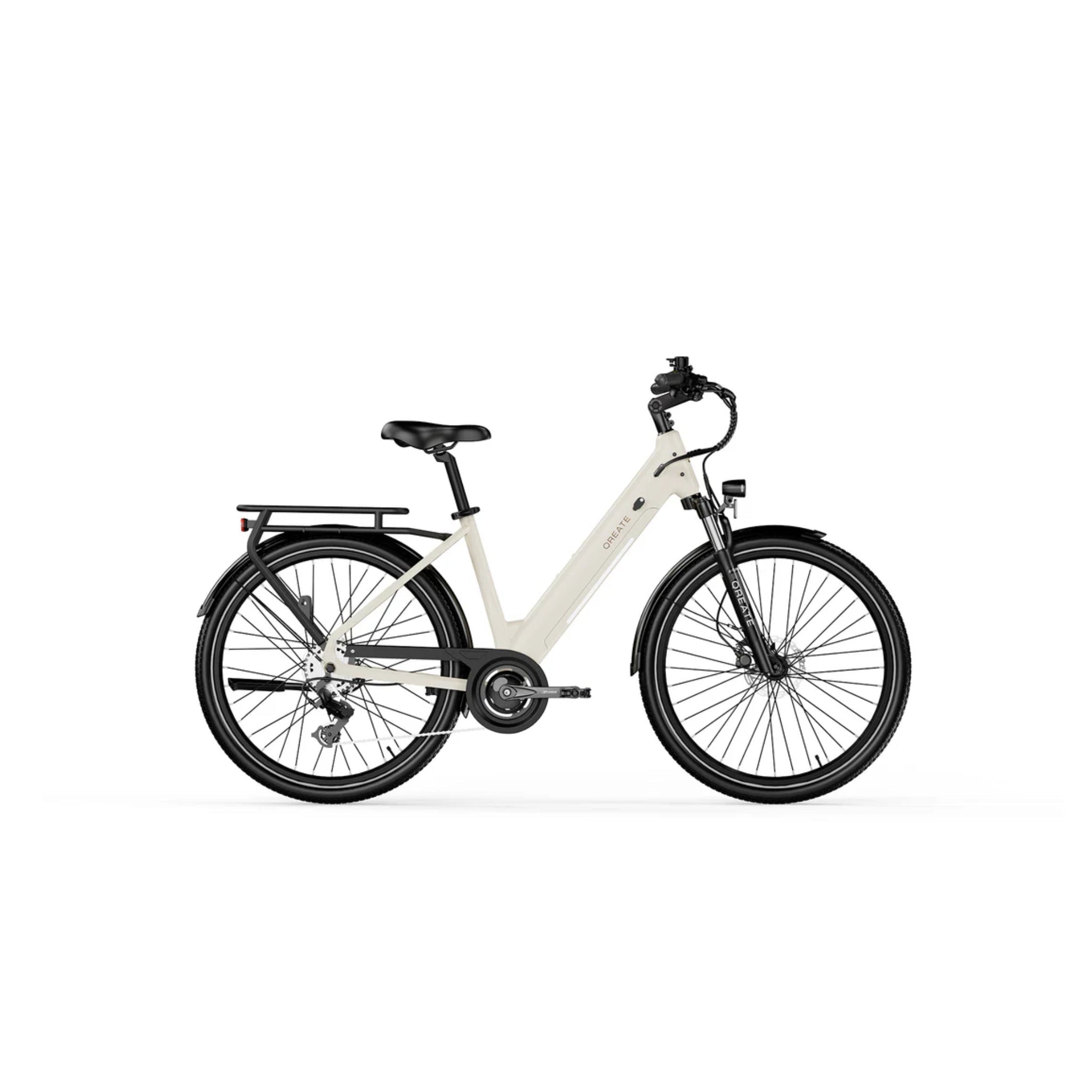 A-Spadz City Air - Elektrische Stadsfiets - Gravel Grijs - 27.5 inch - Accu 486Wh (36V, 13.5Ah) - 250W (35Nm) Ananda Motor - Shimano 7 Versnellingen - Hydraulische Remmen - AE-trading