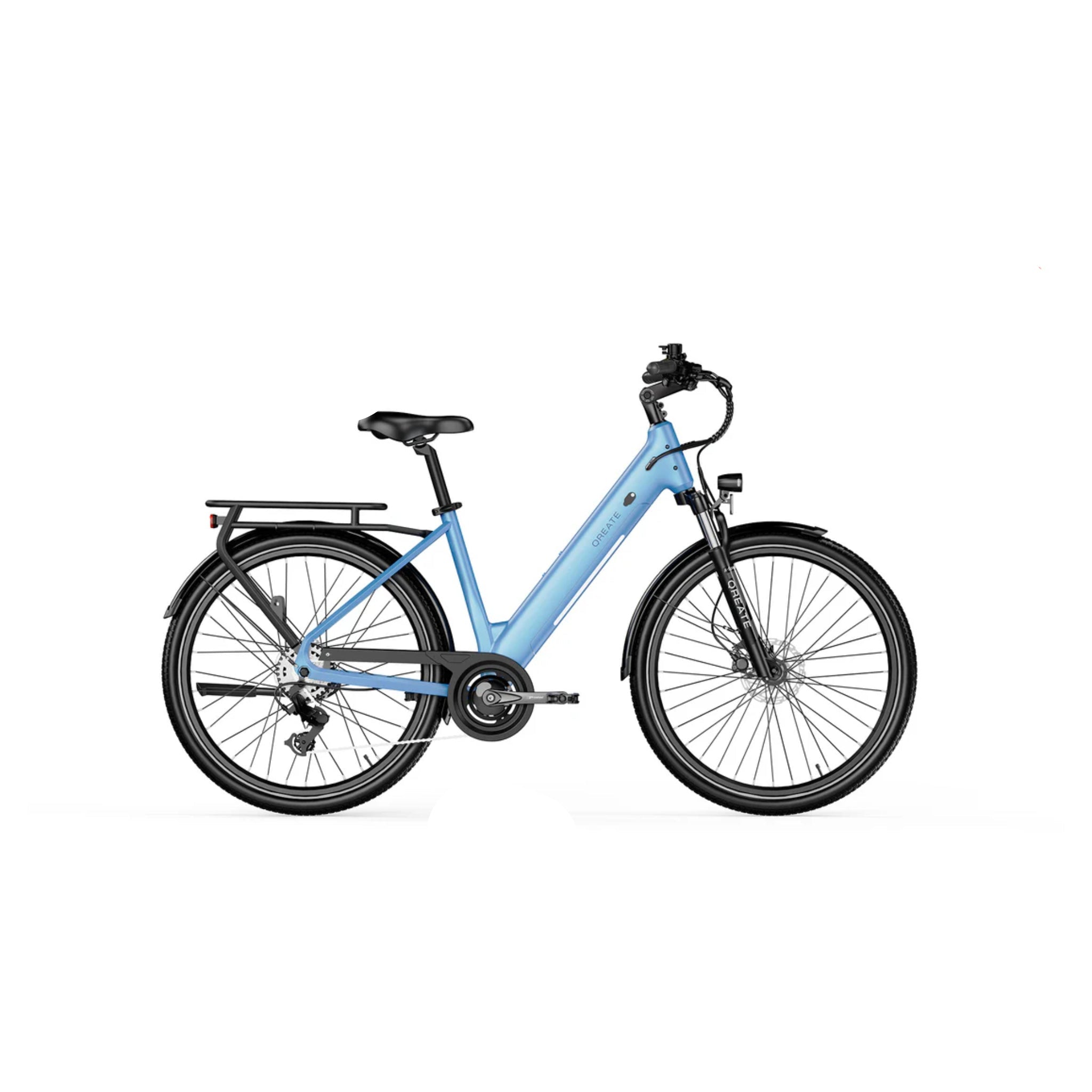 A-Spadz City Air - Elektrische Stadsfiets - Surf Blauw - 27.5 inch - Accu 486Wh (36V, 13.5Ah) - 250W (35Nm) Ananda Motor - Shimano 7 Versnellingen - Hydraulische Remmen - AE-trading