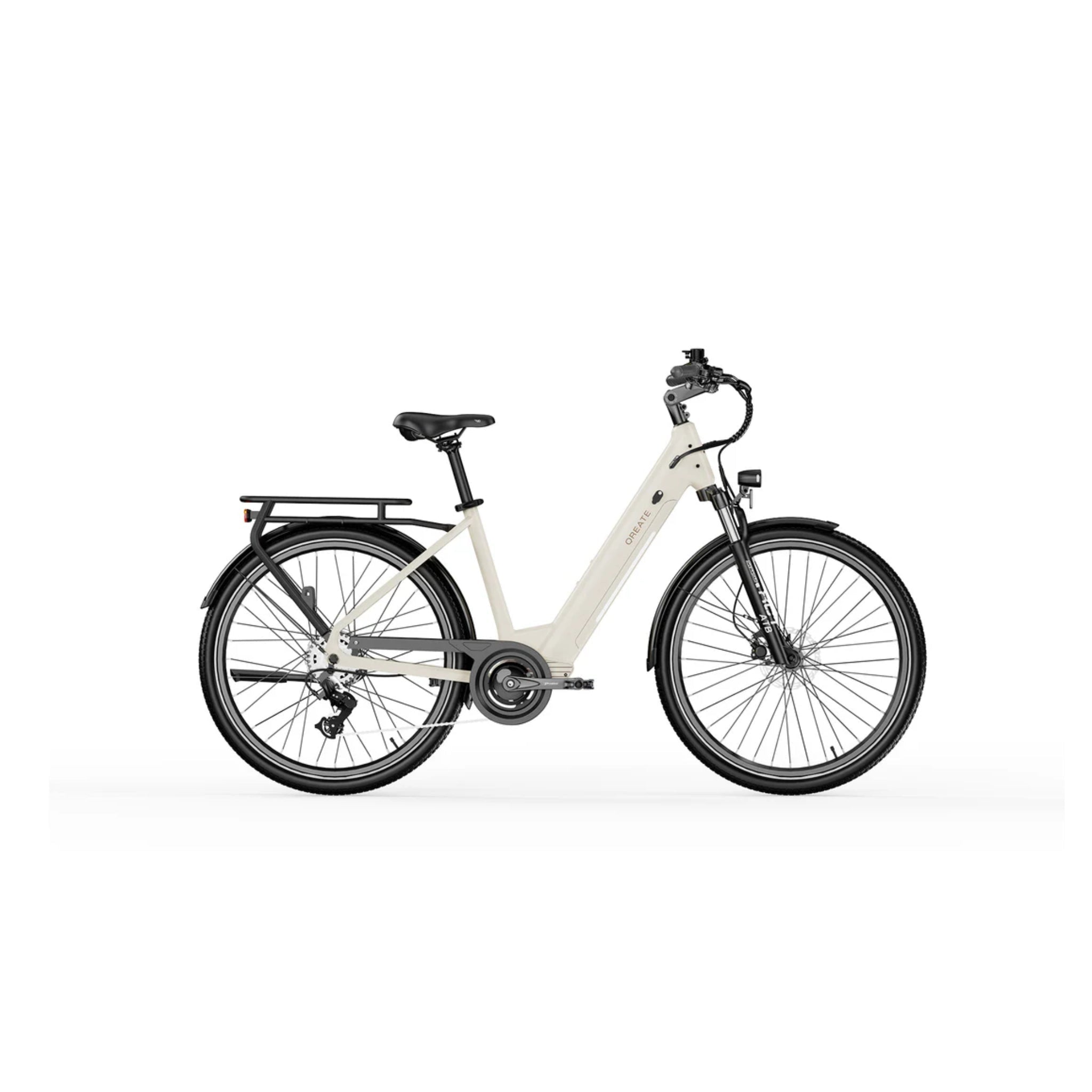 A-Spadz City Pro - Elektrische Stadsfiets - Gravel Grijs - 27.5 inch - Accu 540Wh (36V, 15Ah) - 250W (35Nm) Ananda Motor - Shimano 7 Versnellingen - Hydraulische Remmen - AE-trading