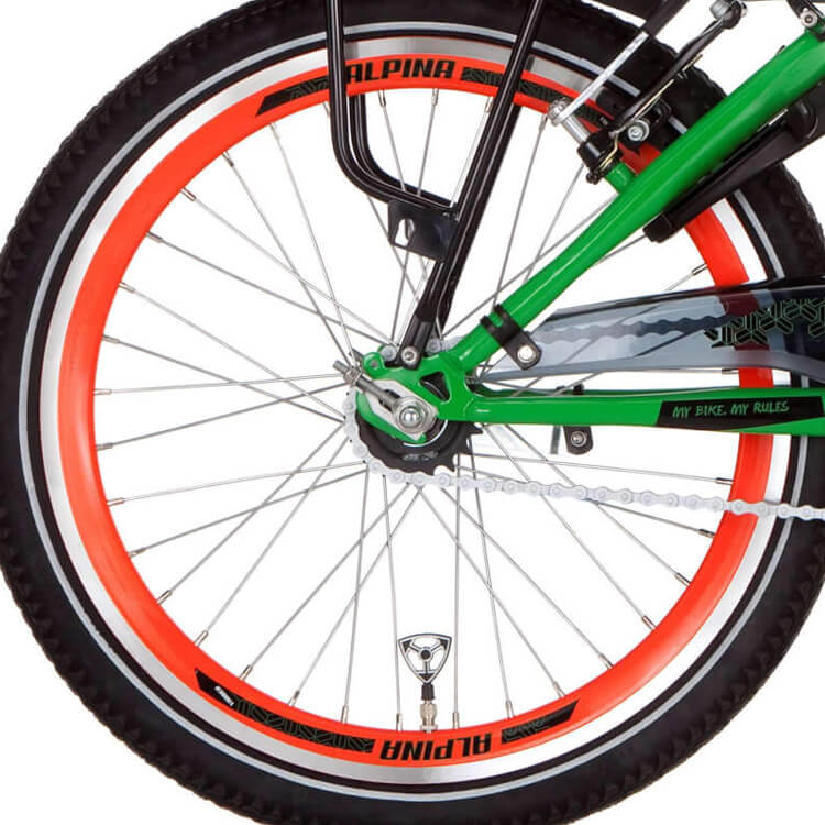 Alpina achterwiel 22 remnaaf J19DB oranje zink spk - AE-trading