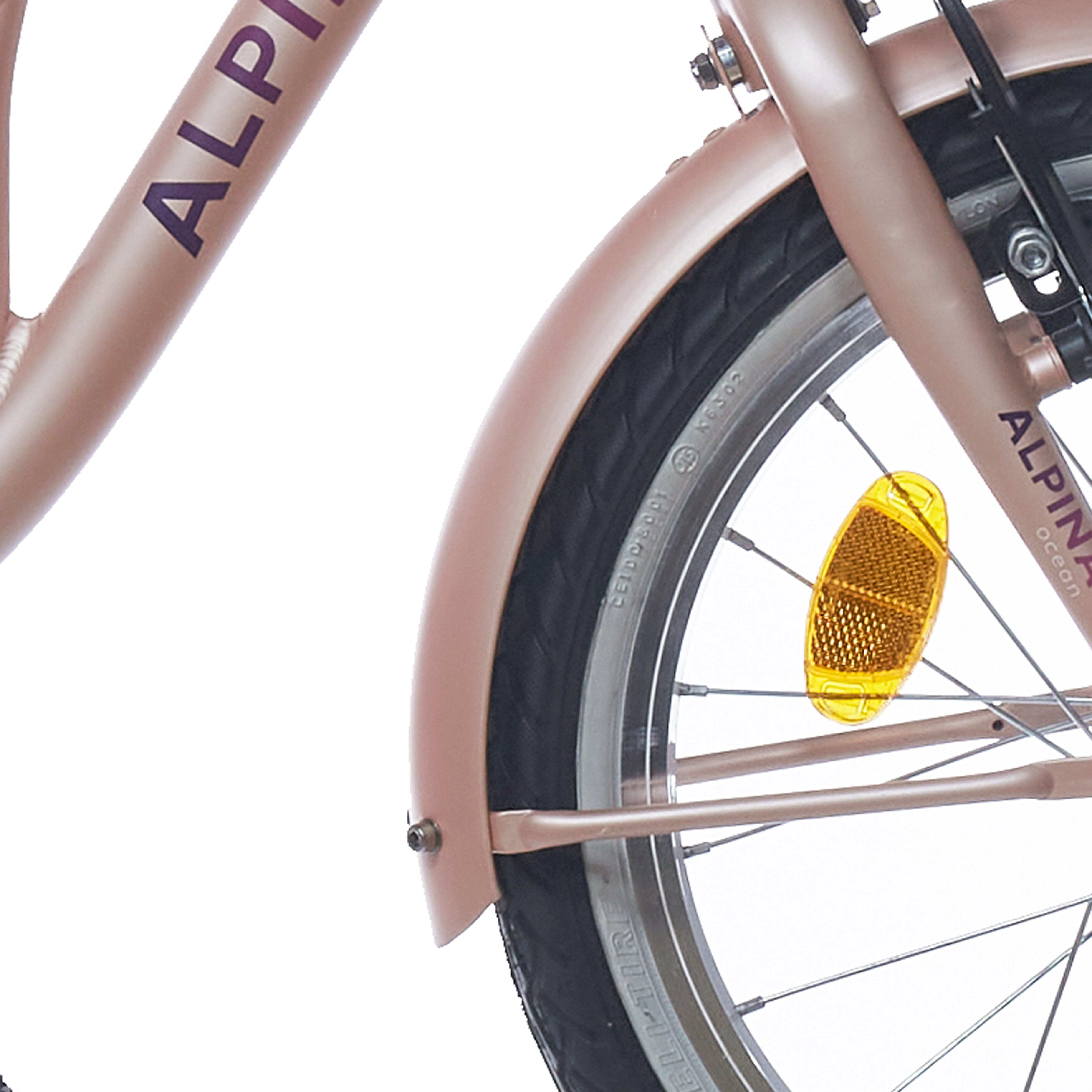 Alpina spatbord set + stang 16 Ocean misty pink matt - AE-trading