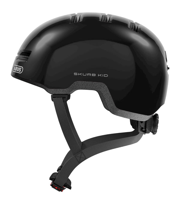 Abus helm Skurb Kid shiny black M 50-55cm - AE-trading