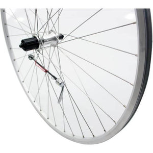 Roland achterwiel 28 x 1 uitval cass 9v Race zilver RVS spk - AE-trading