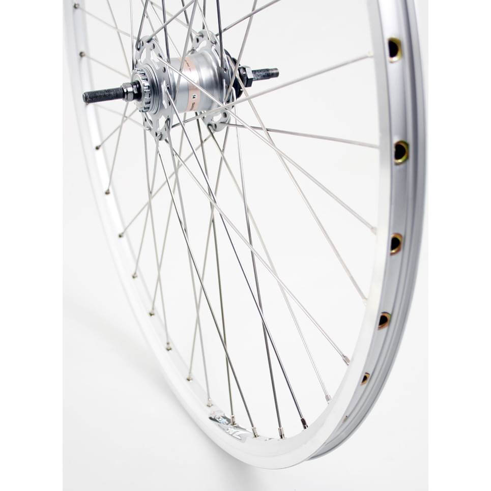 Roland achterwiel 28 Nexus 3 RB ZAC2000 zilver RVS spk - AE-trading