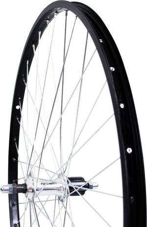 Roland achterwiel 28 vast cass 7v Alu AS26 zwart zink spk - AE-trading