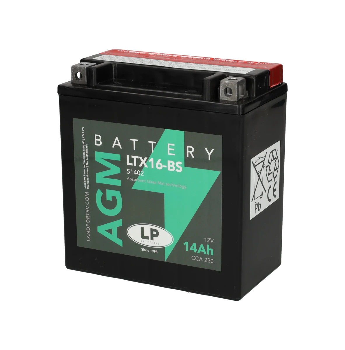 Accu Landport Ytx16 Bs / Ltx16 Bs - AE-trading