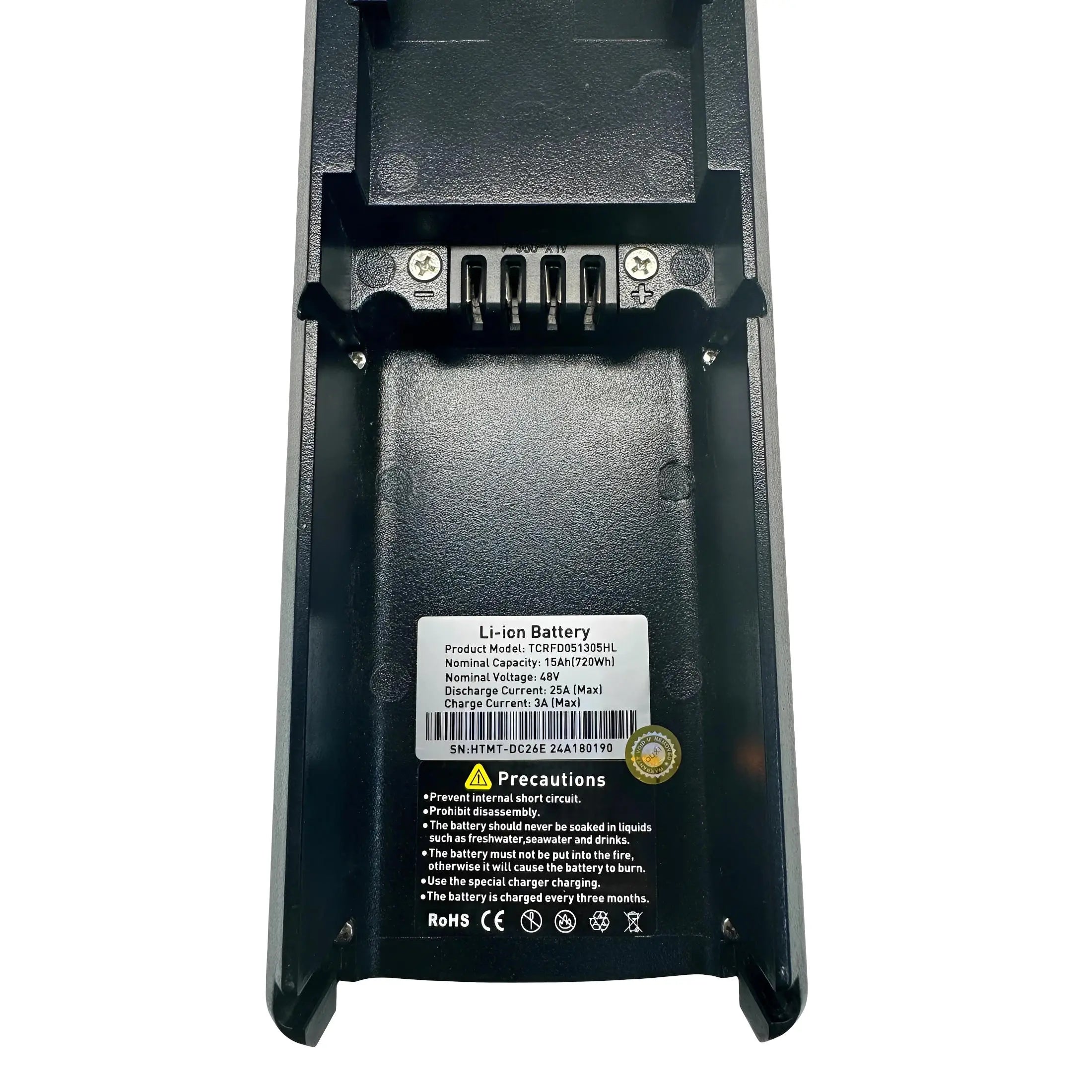 Accu Ouxi fatbike geschikt voor V8, C80, V8, C80 max en H9, C90 - 4 pins - Origineel - 48V/15.6Ah - 748.8Wh - AE-trading