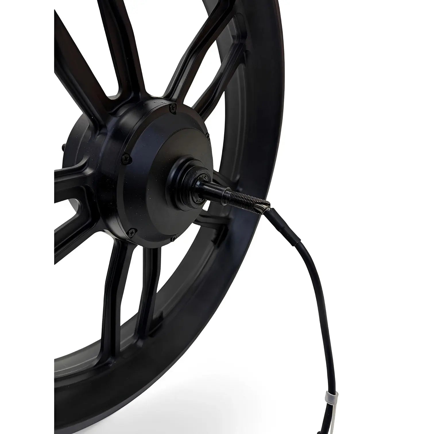 Achtervelg met motor 250W — QmWheel V20/S20 Pro & C28, zwarte kabel - AE-trading