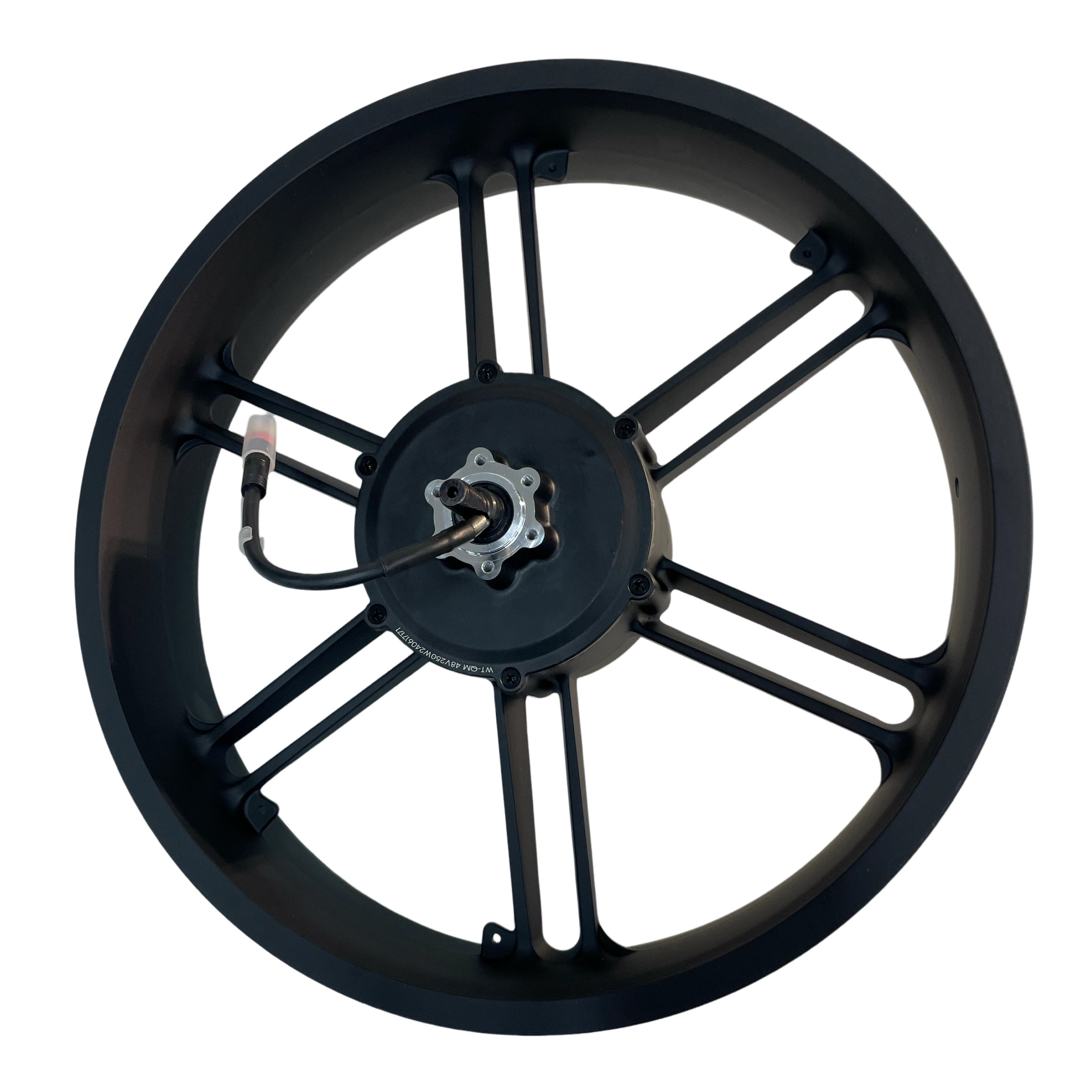 Achtervelg met motor V20 Fatbike 250W Kabel aan Linkerzijde Zwarte kabel - AE-trading