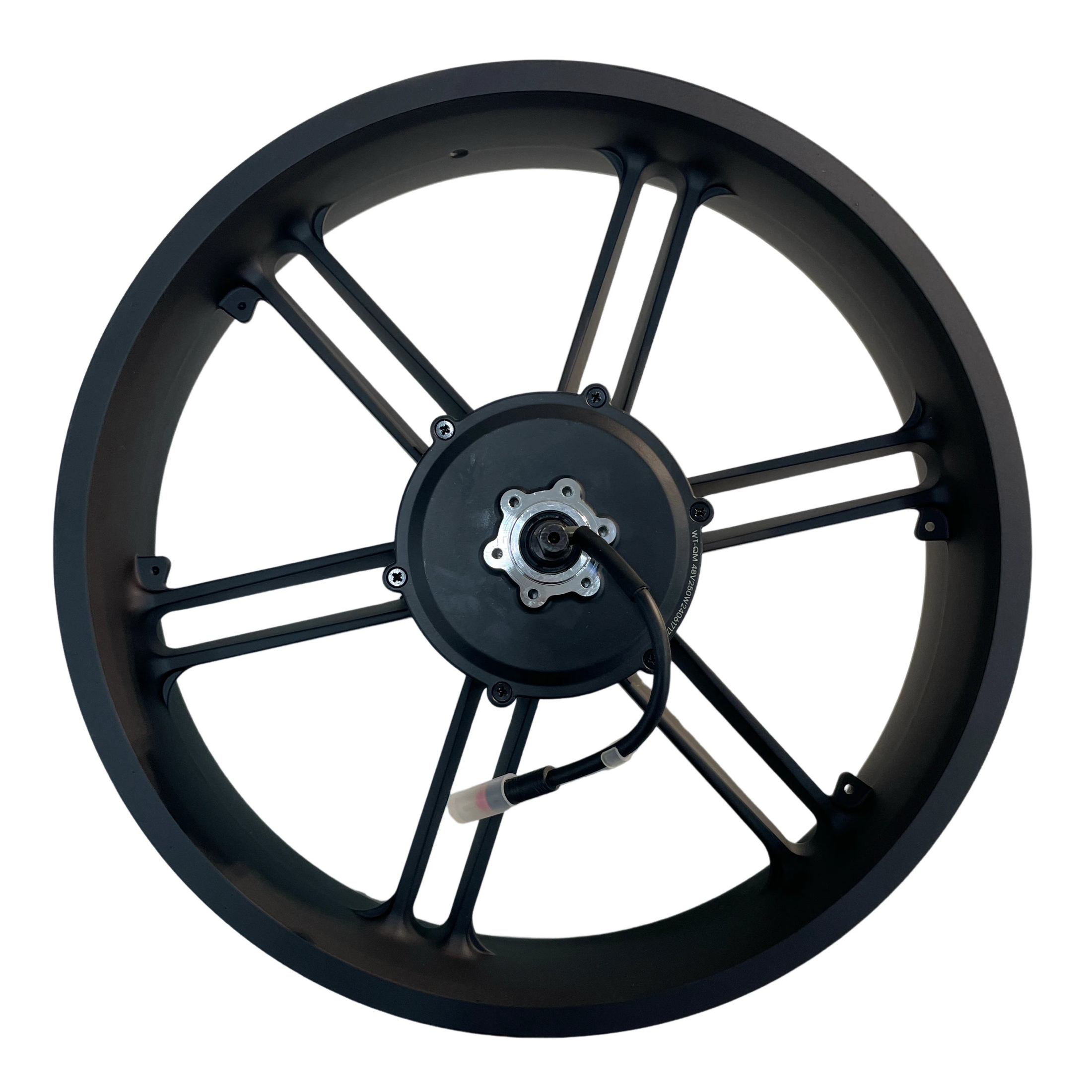 Achtervelg met motor V20 Fatbike 250W Kabel aan Linkerzijde Zwarte kabel - AE-trading