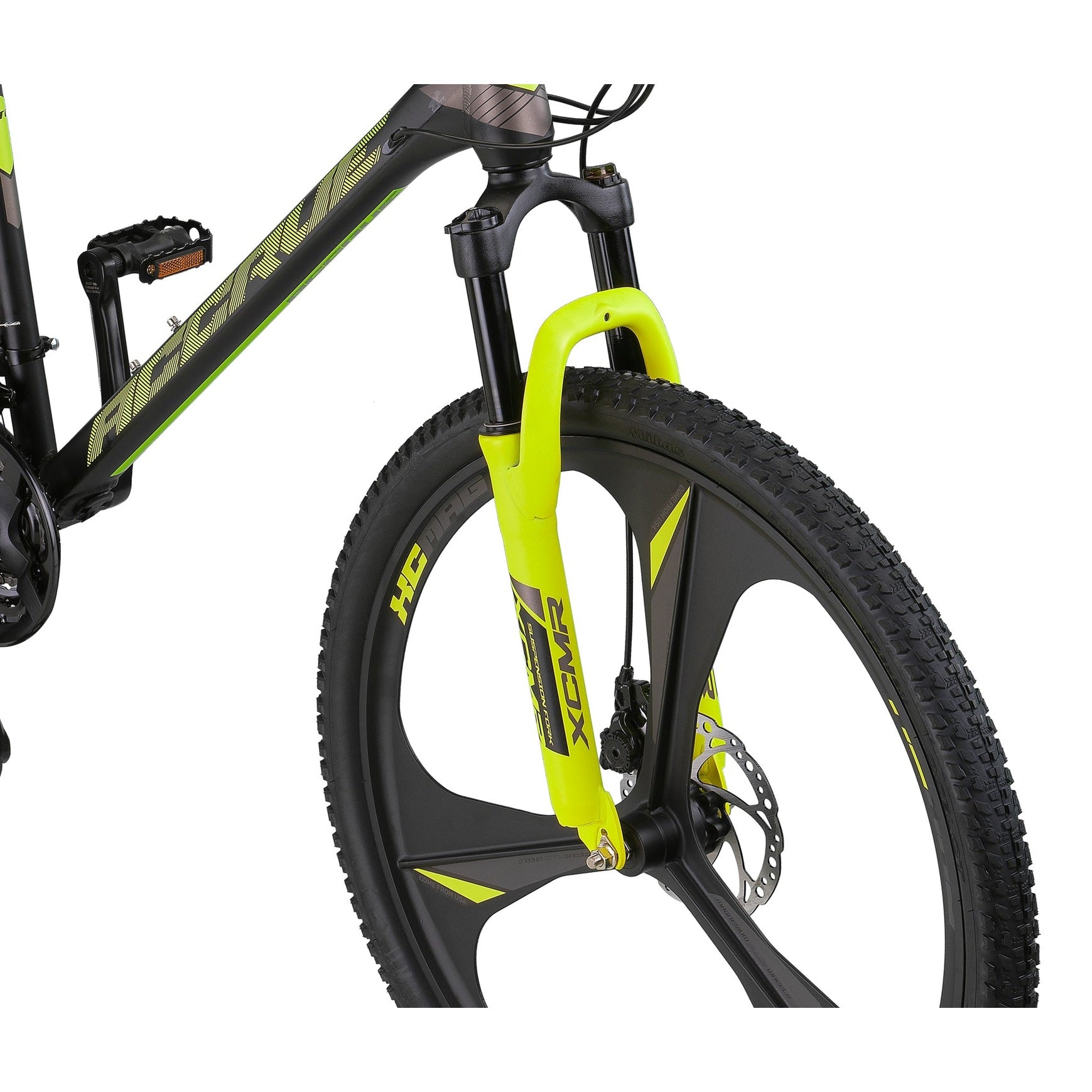Altec Accrue 27.5 Inch Mountainbike - Black / Yellow - Jongensfiets - AE-trading