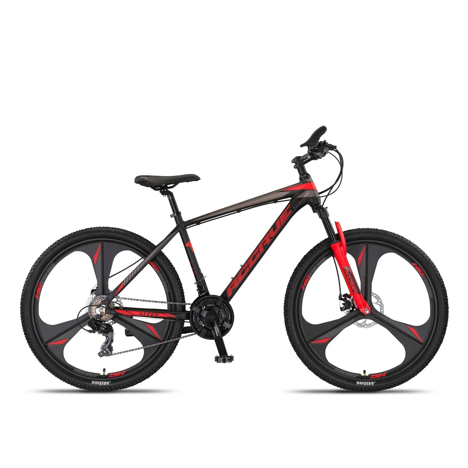 Altec Accrue 27.5 Inch Mountainbike - Black / Red - Jongensfiets - AE-trading