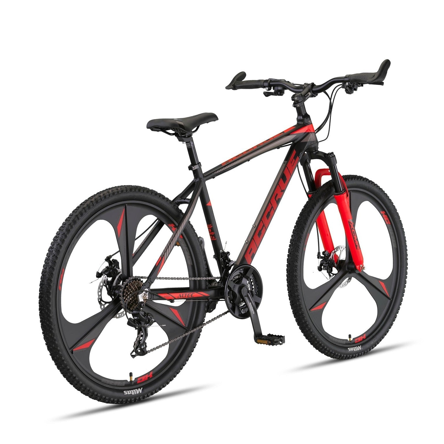 Altec Accrue 27.5 Inch Mountainbike - Black / Red - Jongensfiets - AE-trading