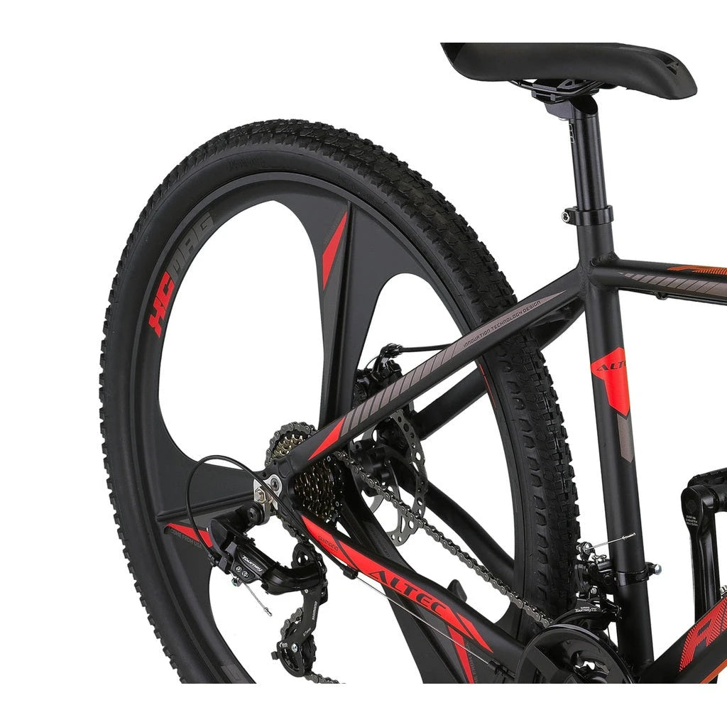 Altec Accrue 27.5 Inch Mountainbike - Black / Red - Jongensfiets - AE-trading