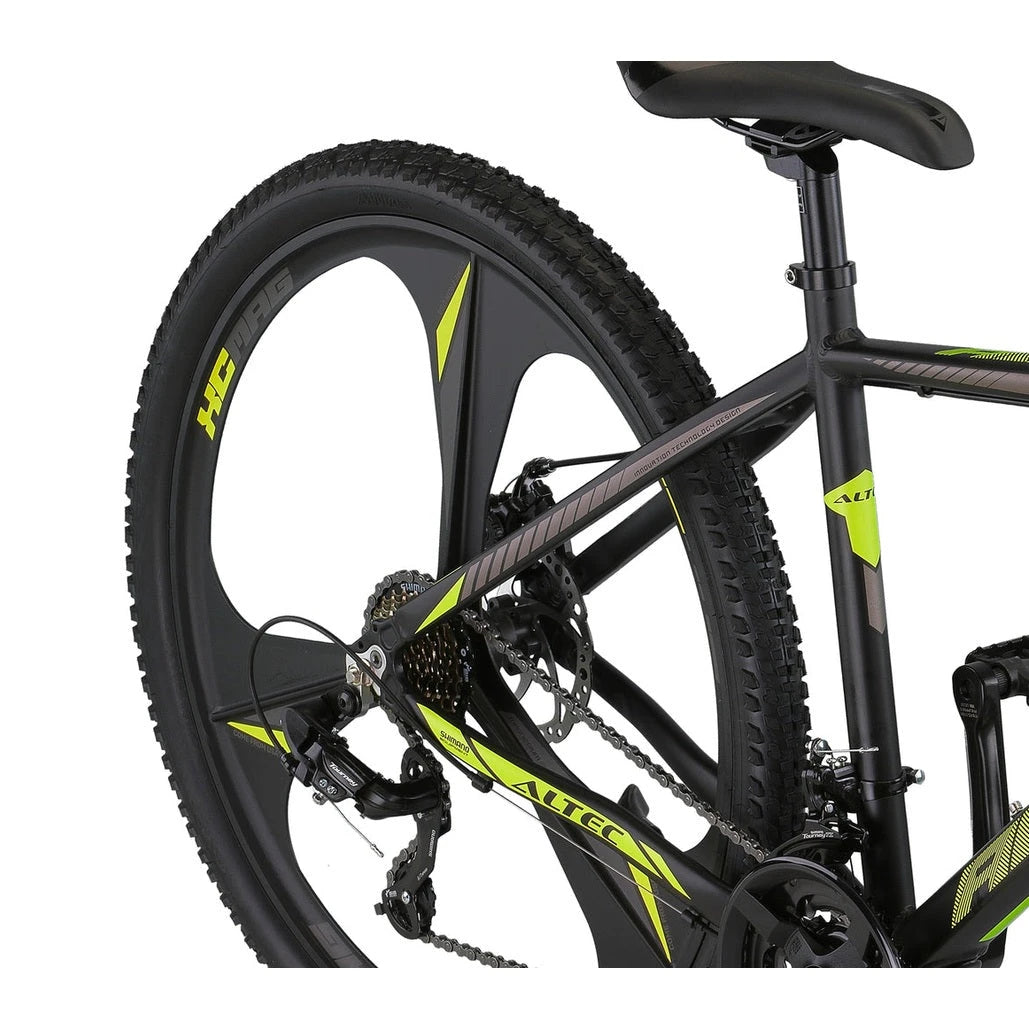 Altec Accrue 27.5 Inch Mountainbike - Black / Yellow - Jongensfiets - AE-trading
