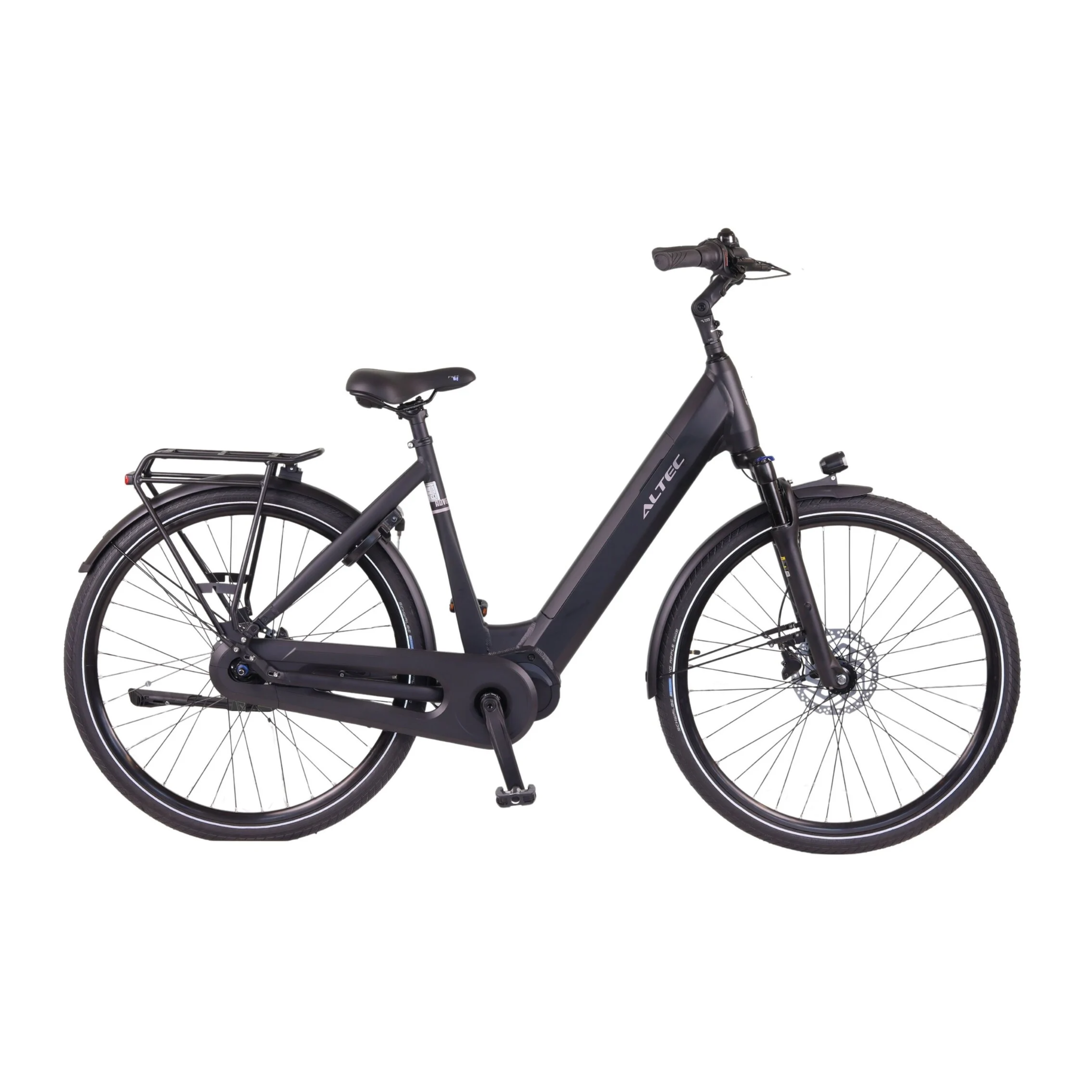 Altec Adventure - Elektrische Fiets - Mat Zwart - 28 inch - Accu 733Wh (19.8Ah) - 250W (80Nm) Ananda Middenmotor - Shimano Nexus 7 Versnellingen - Hydraulische Remmen - AE-trading