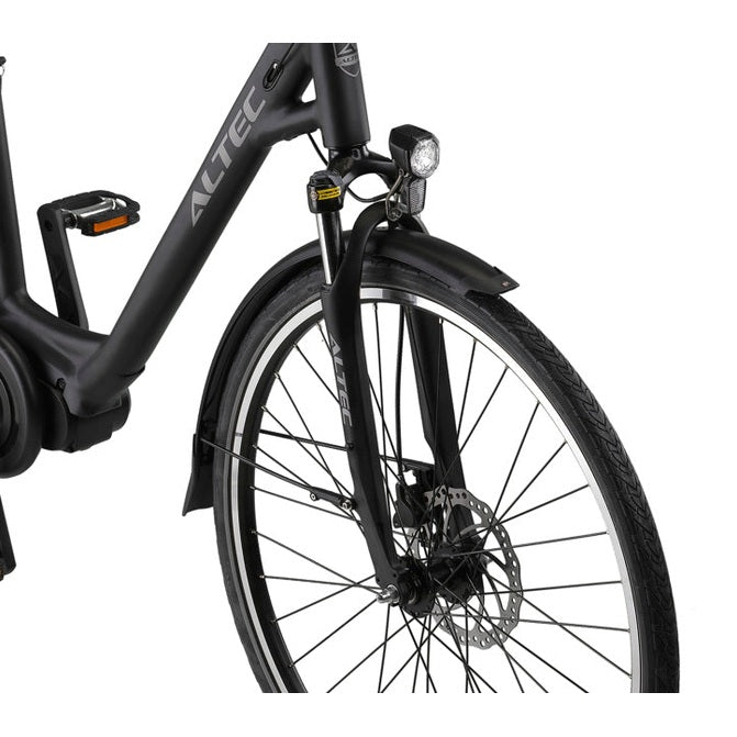 Altec Atlanta – Elektrische Fiets met Middenmotor 28 inch – 49 cm – 518Wh Accu – Shimano Nexus 7 – Hydraulische Schijfremmen – Mat Zwart - AE-trading
