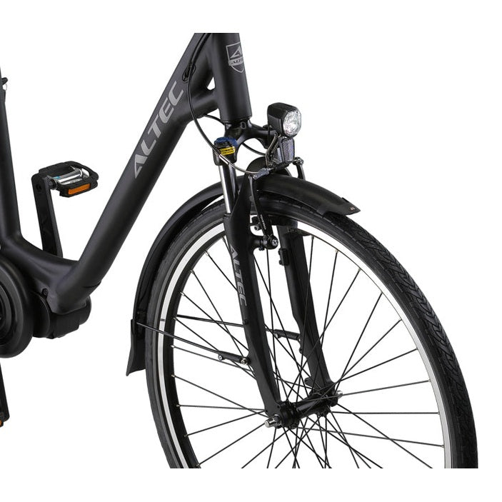 Altec Atlanta Elektrische Fiets 28 inch – 49 cm – 518Wh – Middenmotor 80Nm – Shimano Nexus 7 – Mat Zwart – V-brakes – Elektrische Stadsfiets - AE-trading