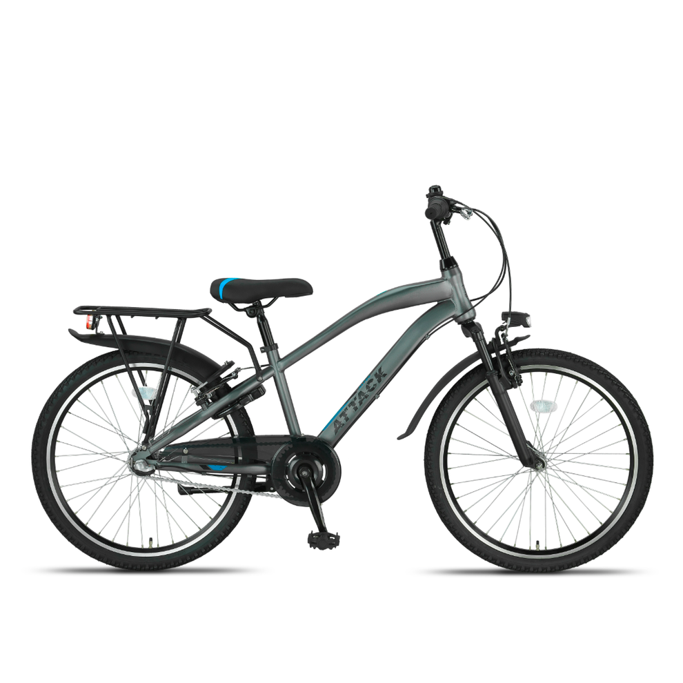 Altec Attack 24 inch Mountainbike - Antraciet Blue - Jongensfiets - AE-trading